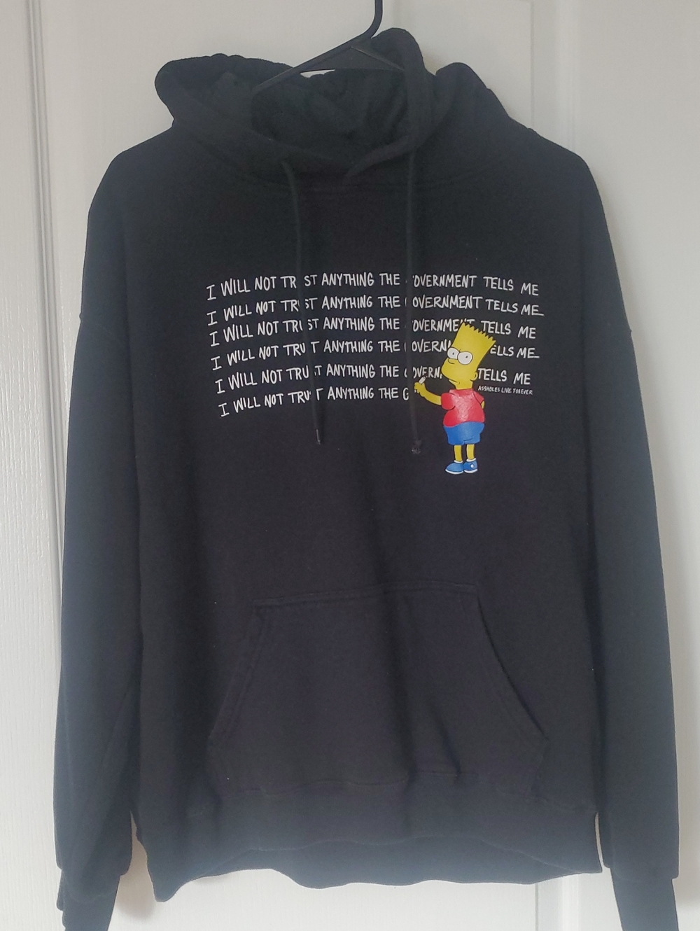 Assholes Live Forever Bart Simpson I Will Not Trust Anything The Gov Tells Me